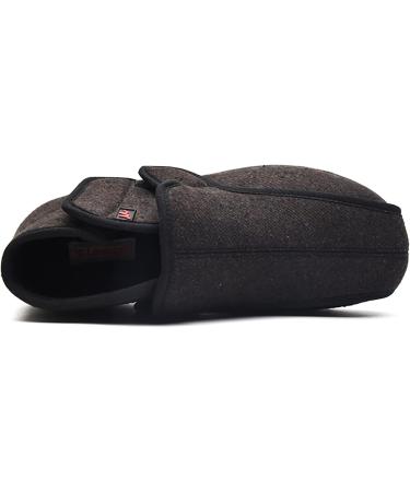 Women's Cozy Memory Foam Diabetic Slippers - Wide Width Adjustable Warm Furry Shoes with Arch Support for Plantar Fasciitis - Anti-Slip Sole - Brown (Size 41) - Buy Online on GoSupps.com