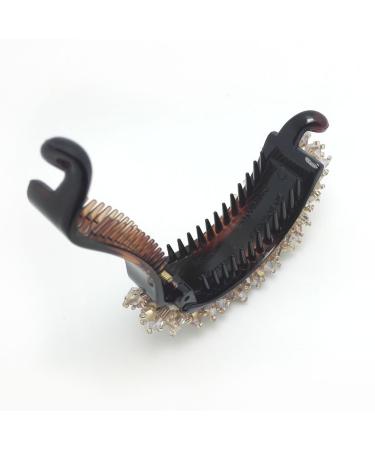 Meilliwish Small Beads Lady Hair Clip (H11) - Pink | Stylish Hair Accessory for Women | Shop Internationally - Buy Online on GoSupps.com