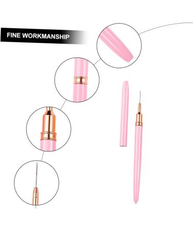 Beaupretty Kit De Manicura Nail art drawing pen Nail art nail art pen brush nail art polish nail liner brush Nail for acrylic application 3d copper rhinestones Polishing agent 17.9x1cm Pink 1 - Buy Online on GoSupps.com