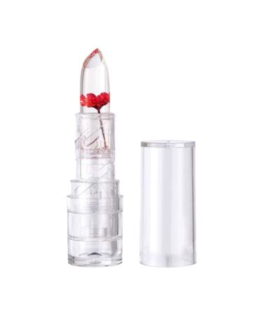 WGUST Labial Color Flower Moisturizing Lipstick Moisturizing Lipstick Jelly Flower Lipstick Lip Balm Hydrating Moisturizing Hydrating Dry Cracking Lip Bleaching for Dark One Size A