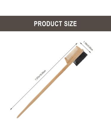 1pc Bamboo Double Eyebrow Brush Beauty Double Head Eyebrow Brush Eyelash Multitools Eyebrow Portable Eye Brush Lash Toothbrush Type Wood Bamboo Travel Shaper - Buy Online on GoSupps.com