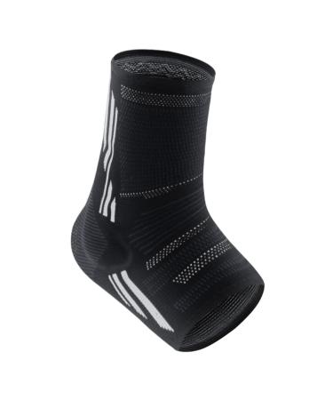 Healeved 1pc Silicone Ankle Brace Ankle Wrap Achilles Strap Foot Care Fasciitis Ankle Brace Ankle Support Socks Ankle Support Sleeve Ankle Sleeve Ankle Guard Brace Running Man Ankle Socks Black 24x12cm