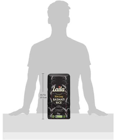 Laila Extra Long Grain Rice 2 Kg - 100% Gluten Free Basmati Rice - Fragrant Aroma - Pack of 1 - Buy Online on GoSupps.com