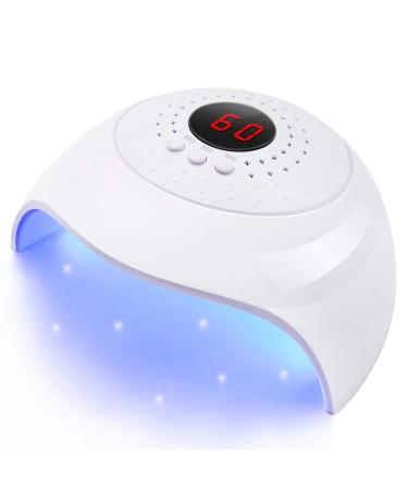 Awardroom Led UV Nail Lamp 54W Nail Dryer Gel Nail Curing Lamp UV Light for Gel Nails Polishes with USB 3 Timer Auto Sensor White