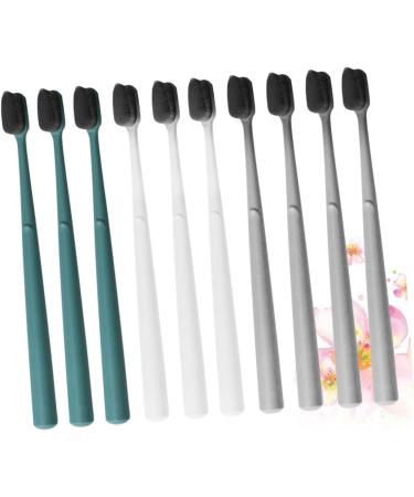 Eco-Friendly Interdental Toothbrush - Hapinary 10-Pack Charcoal Bristle Adult Toothbrush for Effective Cleaning - Buy Online on GoSupps.com