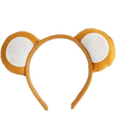 Bottone Cartoon Animal Headbands Stage Monkey Ears Hair Hoop Ears Makeup Hairband Cartoon Headwear Party Accessory Coffee monkey white - Buy Online on GoSupps.com