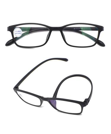 Mcoorn Reading Glasses Blue Light Filter Anti-Reflective (2 Pack) Flexible Lightweight with Case 2 Black 1.5 x - Buy Online on GoSupps.com