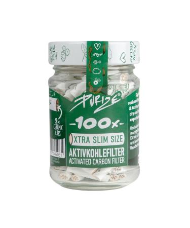 PURIZE Glas I 100 XTRA Slim Size Activated Carbon Filter White