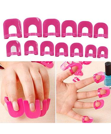 BaoST 26 Pcs Nail Polish Edge Anti-Flooding Template Clips - Reusable Spill Proof Manicure Protector Cover - Buy Online on GoSupps.com