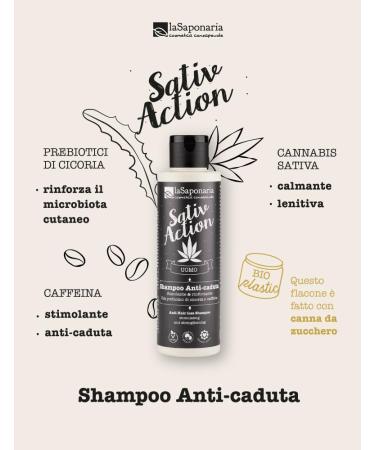 La Saponaria Sativ Action shampoo anti hairloss men bio 150ml - Buy Online on GoSupps.com