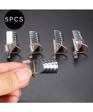 5PCS/SET Reusable Nail Art Extension Forms Guide Nail Extension Forms Nail Accessories Acrylic Nail Uv Gel Nail Extention Tips Diy Tool French Nails Aluminum Form Guide(Silver) - Buy Online on GoSupps.com