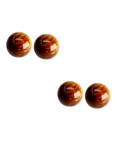 Lurrose 4 pieces of toys stress balls for adult prickly massage ball wooden ball massage balls health handballs Chinese style massage ball health ball bell play fitness