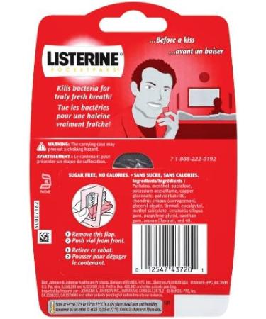Listerine Cool Heat Pocketpaks Breath Strips - Cinnamon Flavor - 24 Strips x 3 Pack - Kills Bad Breath Germs - Oral Care Freshener for Long-lasting Fresh Breath - Buy Online on GoSupps.com