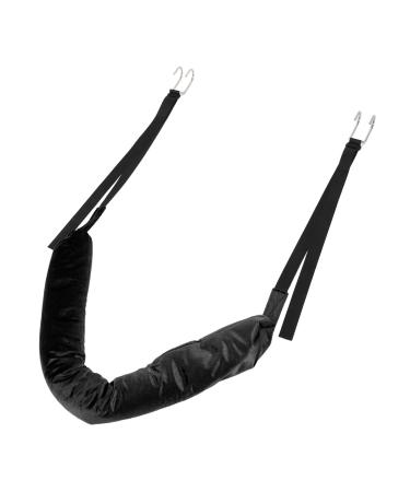 Spine Support Device Back Traction Stretcher Lumbar Traction Belt Back Device Lumbar Support Belt Back Traction Device Back Support Strap (Black)
