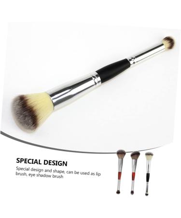 PLAFOPE 3pcs Double-ended Makeup Brush Cosmetic Supplies Cosmetic Brush Blush Brush Artificial Fiber - Buy Online on GoSupps.com