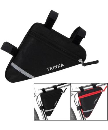 Buy Qitidasen Waterproof Bicycle Triangular Bag - Reflective Double-Sided Front Tube Frame Pocket (Black) for Safe Night Riding | International Shipping Available - Buy Online on GoSupps.com