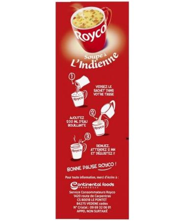  G n rique ROYCO - Indian Soup 75G - Spicy and Authentic Flavors for a Delicious Gourmet Break - Set of 4 - Buy Online on GoSupps.com