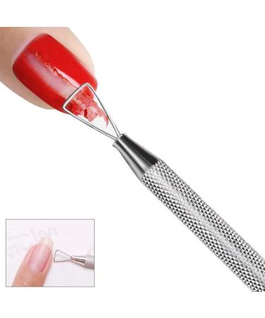 Cuticle Pusher Triangle Cuticle Nail Pusher Peeler Scraper Remove Gel Nail Polish Stainless Steel Cuticle Remover Tool For Nail