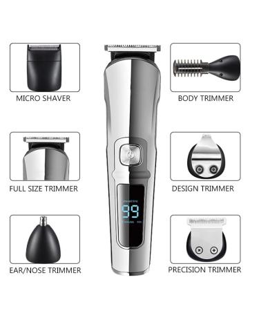 Buy 6 In 1 Waterproof Electric Hair Clippers for Men - Professional USB Rechargeable Hair Cutter & Beard Trimmer - Black - Buy Online on GoSupps.com