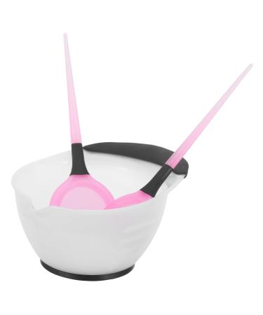 Beaupretty 1 Set Perm Tool Set Hair Dye Brush and Bowl Salon Hair Dye Brush Hair Color Bowl Hair Dye Coloring Kit Clear Hair Dye Silicone Measuring Cup Tools Perm Dyeing Abs White Handle 16.5x12cm White