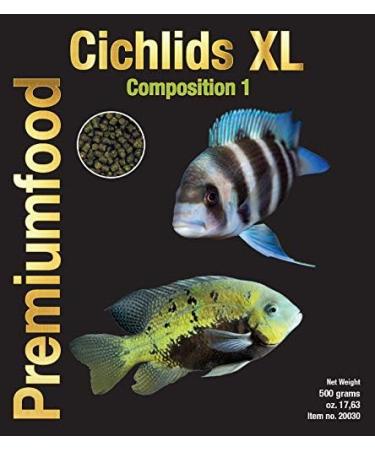 Cichlids XL - Premium Pellets - 500g - Main food for cichlids and other large herbivorous fish species with an emphasis on plant-based nutrition - Buy Online on GoSupps.com