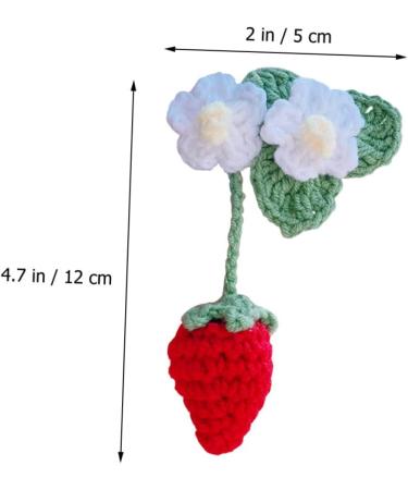 FRCOLOR Strawberry Car Mirror Pendant Flower Hairpins Hair Topper Fruit Hair Clips Braiding Hair Accessories Kids Tiara Strawberry Hair Clip Girl To Weave Bang Clip Cotton Child - Buy Online on GoSupps.com