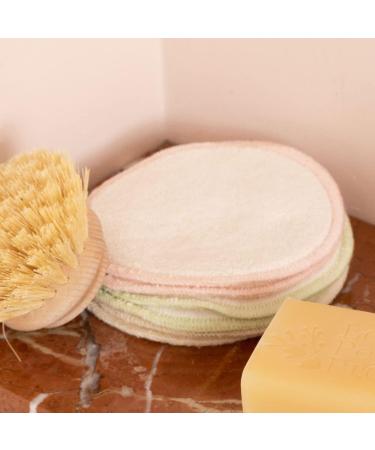Washable and Reusable Cotton Pads - 7 cotton pads - 100% Organic Cotton Pads All Skin Types Zero Waste Makeup Remover Sponges for Face 1 Towel Side and 1 Microfiber - LES PETITS PRODIGES - Buy Online on GoSupps.com