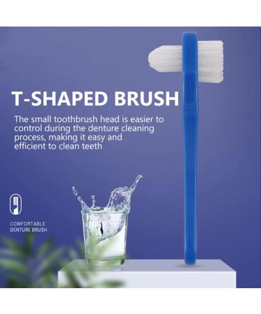 Healvian Denture Brush Toothbrush 3Pcs - Dual Head Hard Cleaning for False Teeth - Buy Online on GoSupps.com