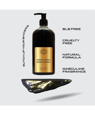Manly Man Shower Gel - SLS & Paraben Free | 325ml | Refreshing Men's Body Wash for All Skin Types - Buy Online on GoSupps.com