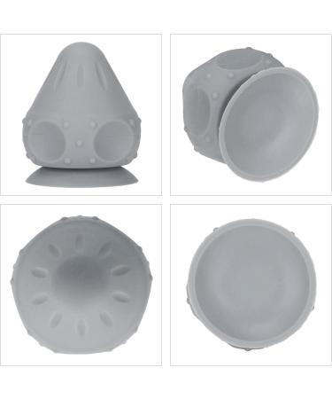 Silicone Trigger Point Massage Ball with Suction Cup - Small Fascia Massage Device for Muscle & Acupuncture Relief (Gray) - Buy Online on GoSupps.com