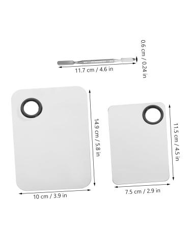Professional Stainless Steel Makeup Palette Set | Ipetboom 2 Set Manicure Tools for Foundation Mixing & Nail Art - 14.9x10x0.3cm - Buy Online on GoSupps.com