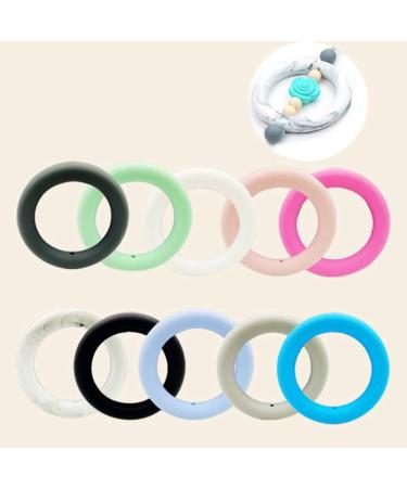 Yuanshenortey 5Pcs 65mm Silicone Teething Toys - DIY Baby Chewable Nursing Shower Gifts | International Shipping Available - Buy Online on GoSupps.com