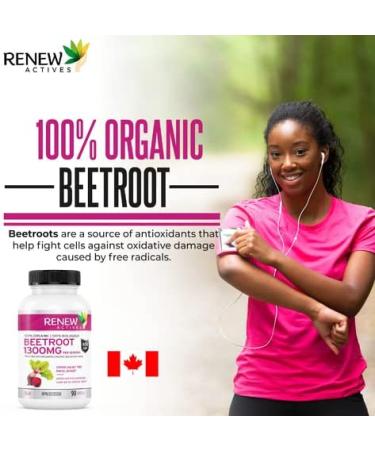 Organic Beetroot Supplement 1300mg Extract - Lower Blood Pressure & Boost Energy - 90 Veggie Capsules - Buy Online on GoSupps.com