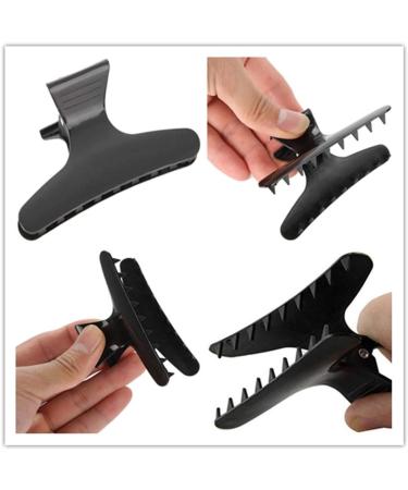 12 Pcs Black Hair Clip Hairdressing Hairdressers Hair Tools Butterfly Hair Clips Hair Claw Salon Section Clips Clasps Clamps Barrettes - Buy Online on GoSupps.com