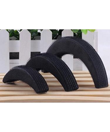 3 Moon-Shaped Foam Hair Cushions - Volume Boosting Hair Accessories for Women & Girls | Black - Buy Online on GoSupps.com
