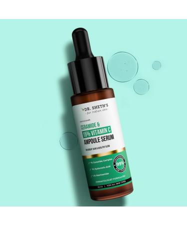Ceramide & 15% Vitamin C. Ampoule Serum| Reduces Dullness & Dark Spots| Brightens & Repairs Skin. Barrier |For Advance Users| 99% Pure Grade Vitamin C..|All Skin Types |30 ml - Buy Online on GoSupps.com