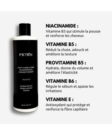 FETEN Set Antichute Homme avec Shampooing 400ml et S rum Spray 100ml Traitement Anti Chute Cheveux Fortifiant Repousse Rapide Lotion Activateur Croissance Hair Growth Cuir Chevelu Peptides Set Serum + Shampooing - Buy Online on GoSupps.com