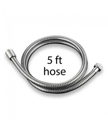 Stainless Steel Shower Hose  PVC-Free Silicon Innerlining (5-ft)