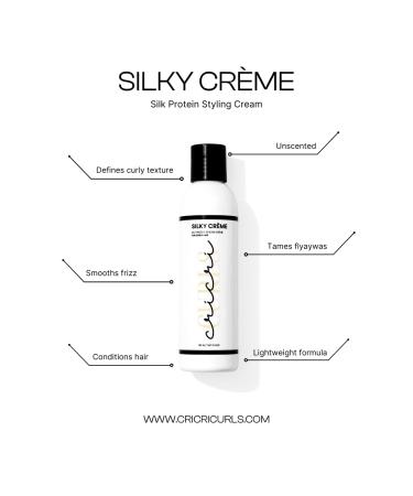 Silky Cr me - Silk Protein Styling Cr me for Curly Wavy Coily & Kinky Hair | Sulfate-Free Paraben-Free Fragrance-Free - 6 oz - Buy Online on GoSupps.com