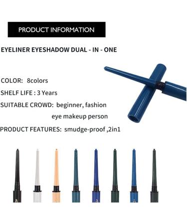 miduoidn Eyeliner Pens Waterproof Rotatable Quick-dry Eye Liner Pencils Smudge-proof Beauty Make Up Cosmetics for Professional Cyan - Buy Online on GoSupps.com