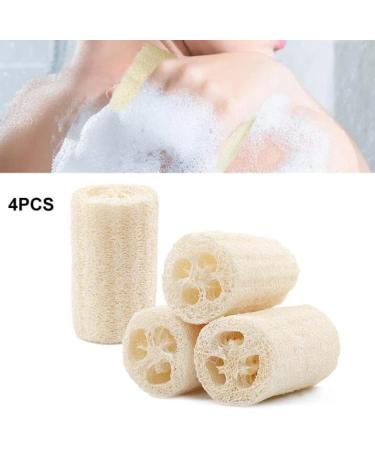 4 Count Loofah Exfoliating Body Scrubber - Natural Egyptian Shower Sponge for Women & Men | Perfect for Clean Skin Care & Spa Bath - Buy Online on GoSupps.com
