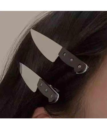 Aneneiceera Gothic Tiny Knife Hair Clip Punk Knife Dagger Hair Barrette Clip Punk Headwear Headpieces Cute Creative Hair Pin Barrette Halloween Hair Accessories for Women and Girls - Buy Online on GoSupps.com