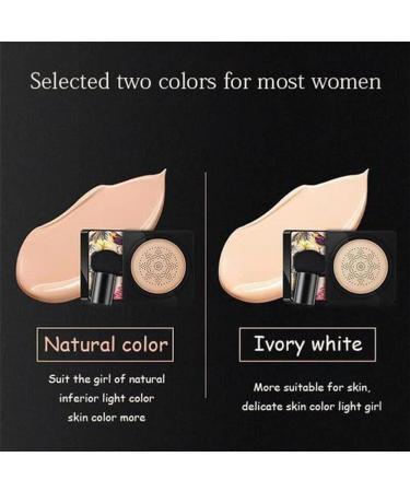 Ordolava Flawless CC Cream Mushroom Head Air Cushion CC Cream Moisturizing Concealer Makeup Base Foundation CC Cream Moisturizing Oil Control Long Lasting Concealer (Natural color) 1.00 g (Pack of 1) Natural color - Buy Online on GoSupps.com
