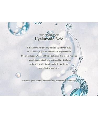 The Plant Base Waterfall Moist Balanced Hyaluronic Acid Ampoule 30ml | Korean Skincare | Paraben-Free Moisturizer | Rich Hydration for All Skin Types - Buy Online on GoSupps.com