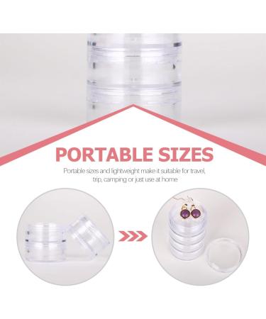 minkissy 3 Sets Eye Cream Box Stackable Clear Plastic Organizer Round Small Cream Jars Makeup Samples Jar Beauty Products Jar Cosmetics Holding Jars Makeup Cream Container Travel Leakproof 6.5x3.7cm Transparent - Buy Online on GoSupps.com