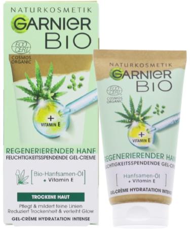  Garnier Pack of 3 Garnier Gel Bottles - Moisturizing Cream - Organic Hemp - 50 ml - Regenerates the skin - Buy Online on GoSupps.com