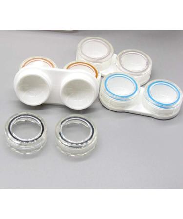 Elegant Contact Lens Case 4 Pairs Eye Lens Case Transparent Contact Lens Travel Case Practical Companion Box with Leak-Proof Ring Personality (Color : Transparent) - Buy Online on GoSupps.com