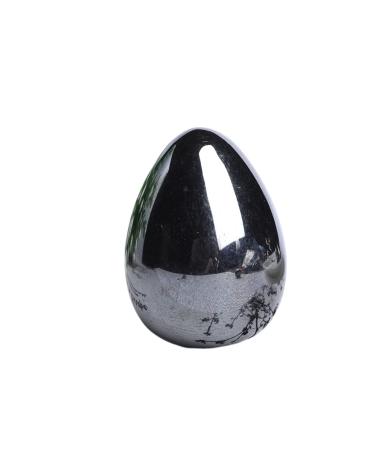 TRUSTTWO 1PC Natural Terahertz Egg Mineral Stone Crystal Mineral Teaching Specimen Gem Ornaments Stone Healing Health Care Massag Gifts The New
