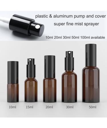 Zeoabsy 6-Pack 20ml Brown Spray Bottles with Black Atomizers - Perfect for Perfume & Liquid Storage - Includes 2 Funnels - Buy Online on GoSupps.com