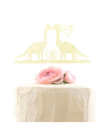 Dinosaurs Wedding Cake Topper Funny Dinosaurs Kissing Mr & Mrs Cake Decors Bride and Groom Wedding Party Decorations Gold Glitter